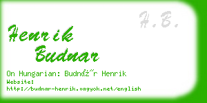 henrik budnar business card